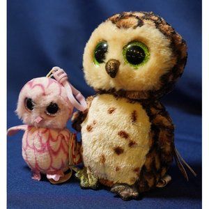 TY Beanie Babies Owls Lot of 2 Pinky‎ and Sammy No Issues